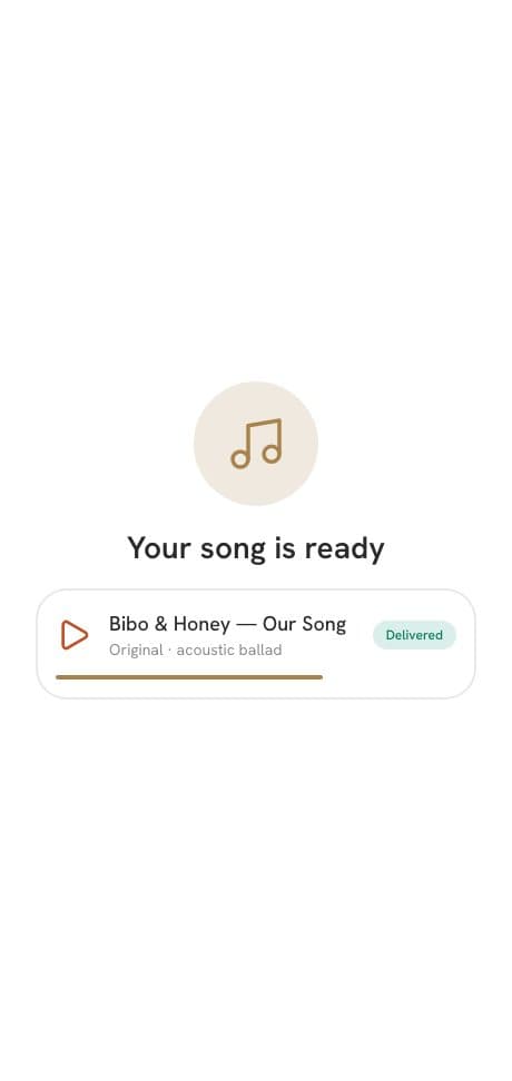 Pakanta — your finished song, yours to keep