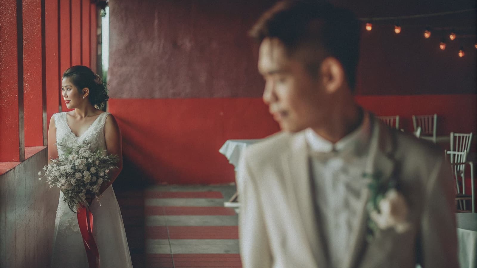 A cinematic Filipino wedding portrait — the kind of real event a Setnayan storyteller publishes as a Chapter