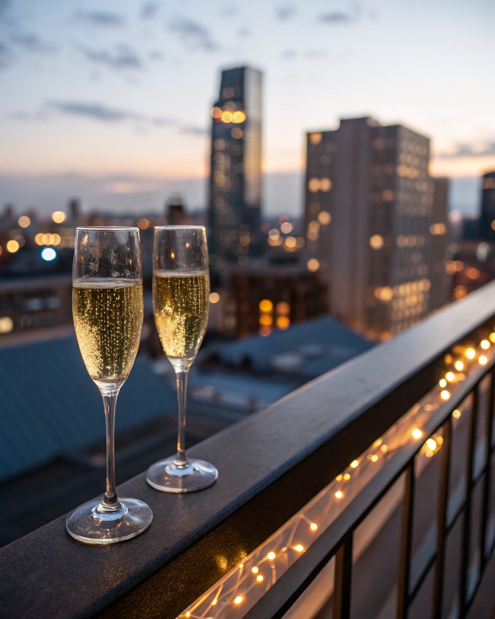 A toast at blue hour
